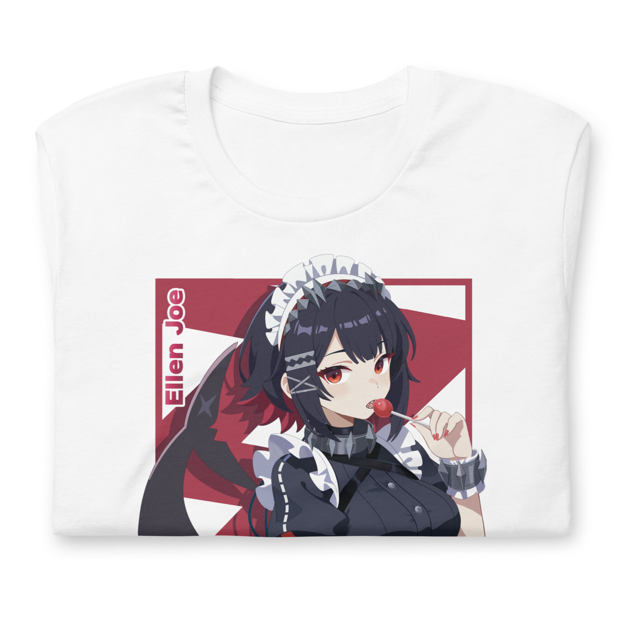 Zenless Zone Zero T-Shirt mit Ellen Joe Motiv – Unisex, Weiß/Schwarz, 100 % Baumwolle 7 Zenless Zone Zero T-Shirt mit Ellen Joe Motiv – Unisex, Weiß/Schwarz, 100 % Baumwolle