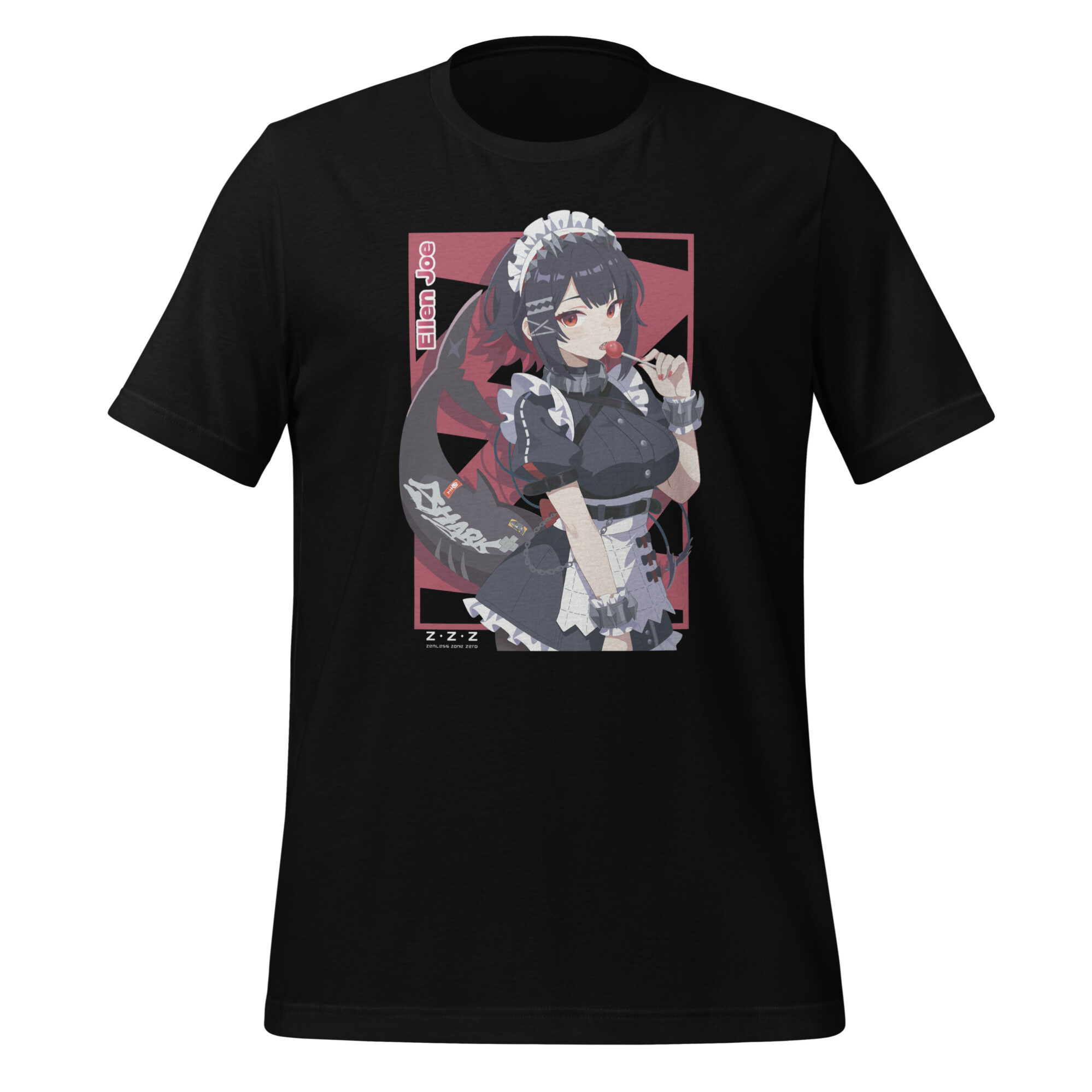 Zenless Zone Zero T-Shirt mit Ellen Joe Motiv – Unisex, Weiß/Schwarz, 100 % Baumwolle 2 Zenless Zone Zero T-Shirt mit Ellen Joe Motiv – Unisex, Weiß/Schwarz, 100 % Baumwolle