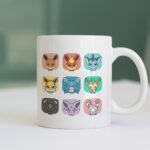 Pokemon Tasse mit Evoli Evolutionen Motiv – Perfekte Geschenkidee für Fans der beliebten Evolutionsreihe