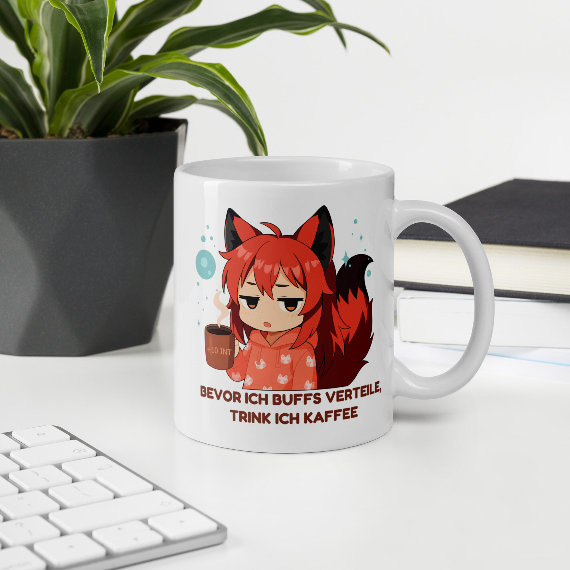 Lustige Gaming Tasse mit Anime Fuchs Kitsumi Motiv – Weiß, 330 ml, Mikrowellen- & Spülmaschinenfest - Design von Kitsukami 1 Lustige Gaming Tasse mit Anime Fuchs Kitsumi Motiv – Weiß, 330 ml, Mikrowellen- & Spülmaschinenfest - Design von Kitsukami