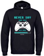 Gamer T-Shirt „Never Say Game Over“ – Gaming Shirt mit Controller-Motiv & Spruch