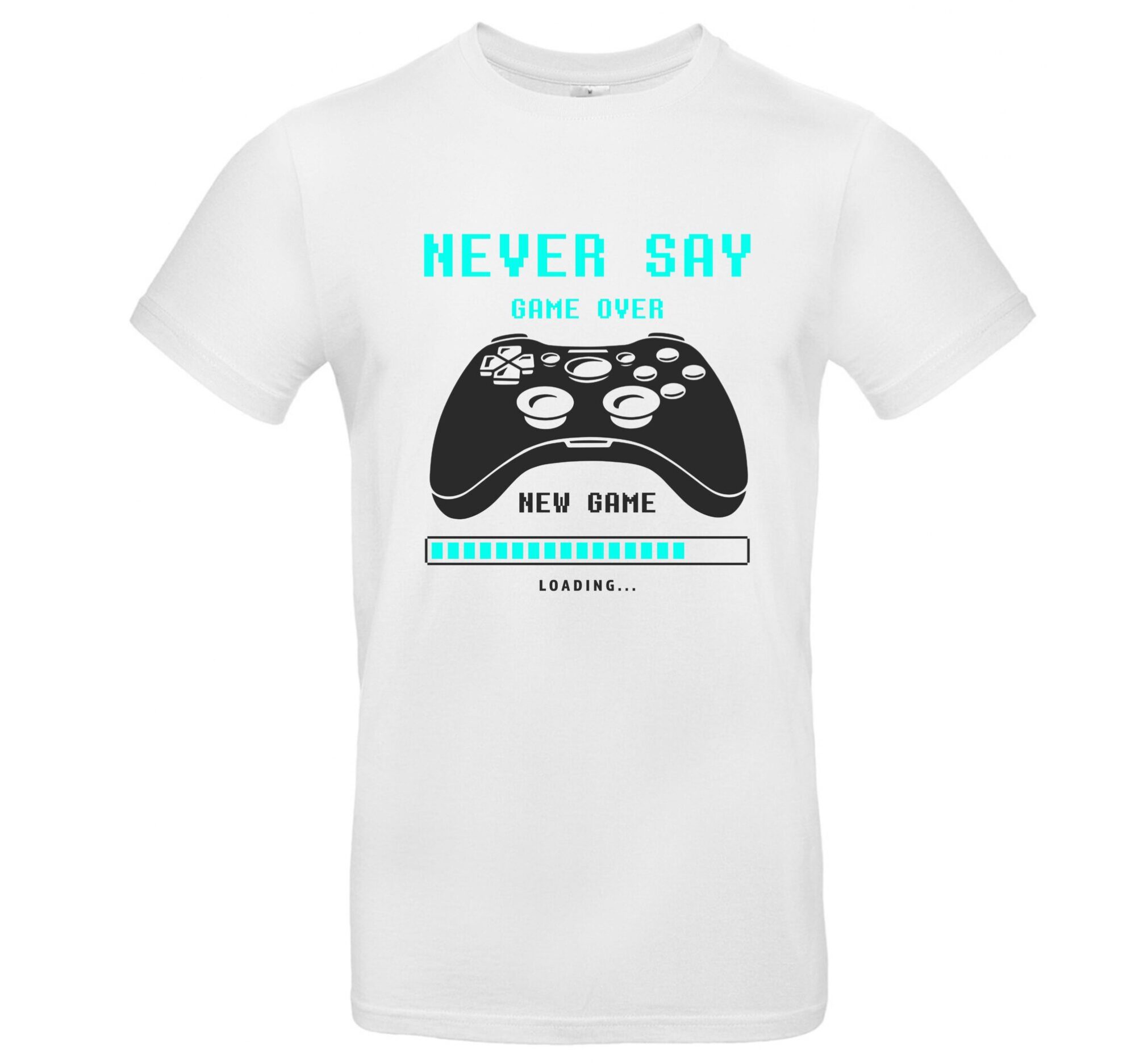 Gamer T-Shirt „Never Say Game Over“ – Gaming Shirt mit Controller-Motiv & Spruch 2 Gamer T-Shirt „Never Say Game Over“ – Gaming Shirt mit Controller-Motiv & Spruch