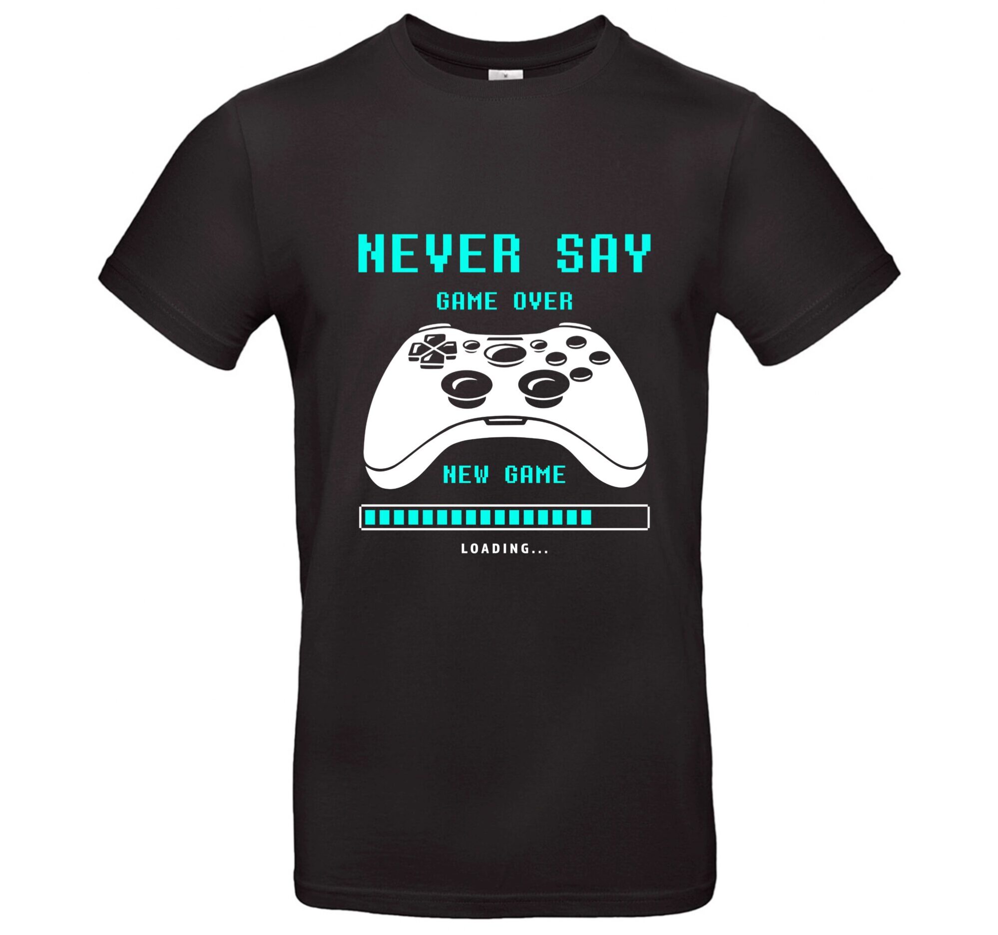 Gamer T-Shirt „Never Say Game Over“ – Gaming Shirt mit Controller-Motiv & Spruch 1 Gamer T-Shirt „Never Say Game Over“ – Gaming Shirt mit Controller-Motiv & Spruch