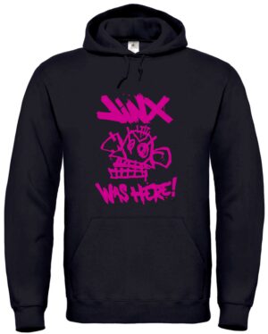 Jinx Was Here T-Shirt – Unisex Gaming Shirt für Arcane & LoL Fans – Hochwertiger Druck, Streetwear Stil