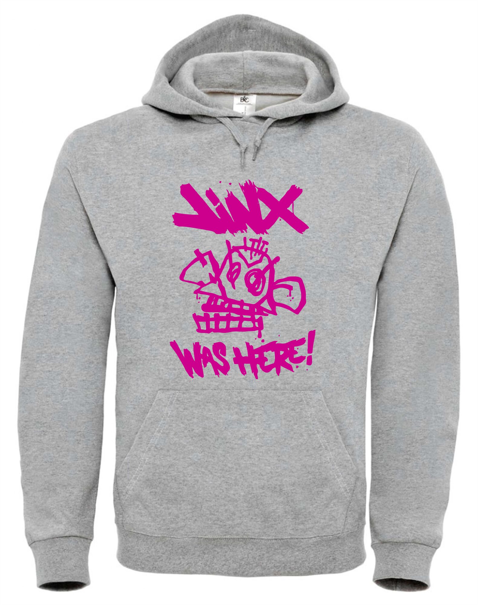 Jinx Was Here Hoodie – Unisex Kapuzenpullover für Arcane & LoL Fans – Weiches Fleece, langlebiger Druck, stylischer Look 2 Jinx Was Here T-Shirt – Unisex Gaming Shirt für Arcane & LoL Fans – Hochwertiger Druck, Streetwear Stil