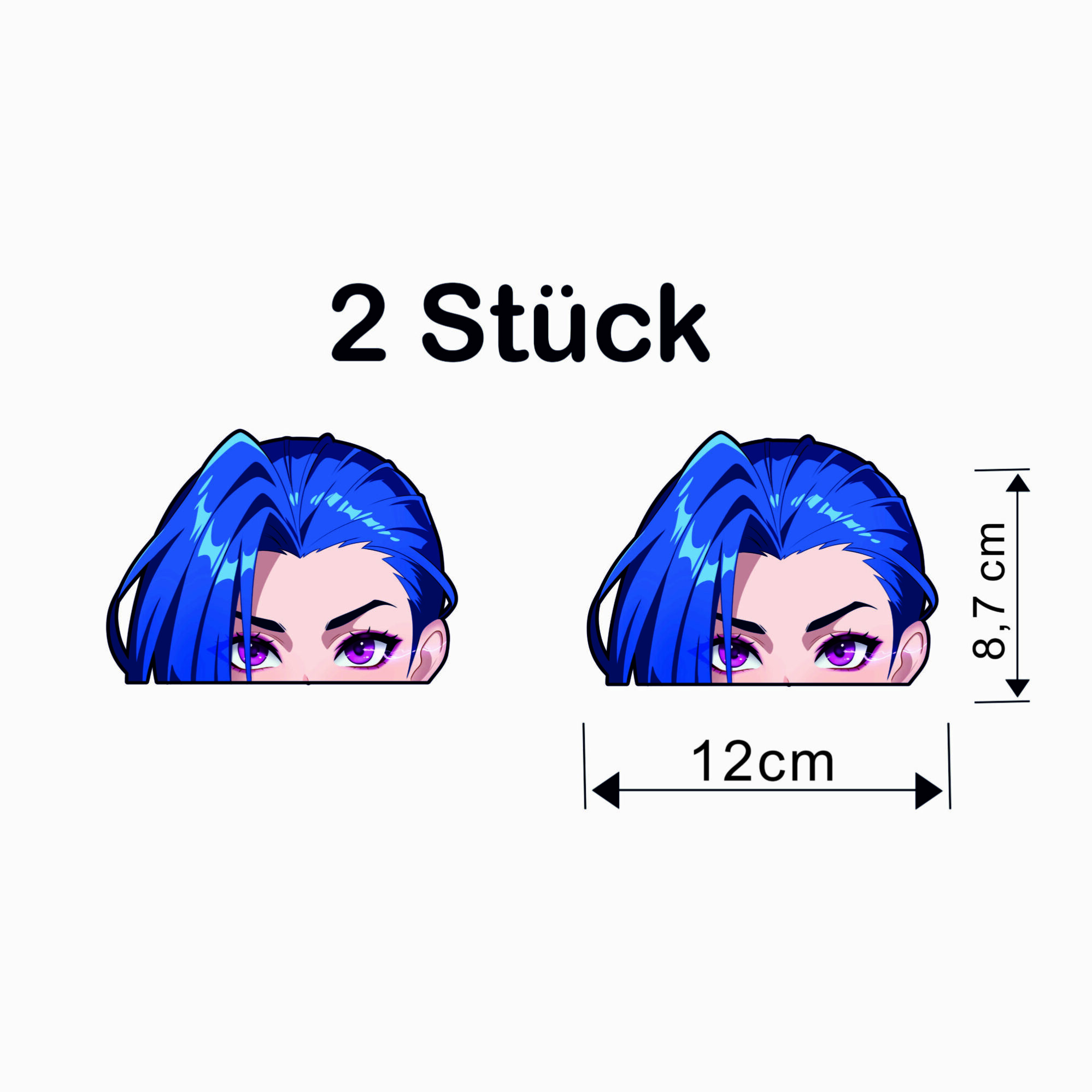 League of Legends Arcane Jinx Peeker Set – Anime Gamer Sticker fürs Auto, UV-beständig & wasserfest 2 League of Legends Arcane Jinx Peeker Set – Anime Gamer Sticker fürs Auto, UV-beständig & wasserfest