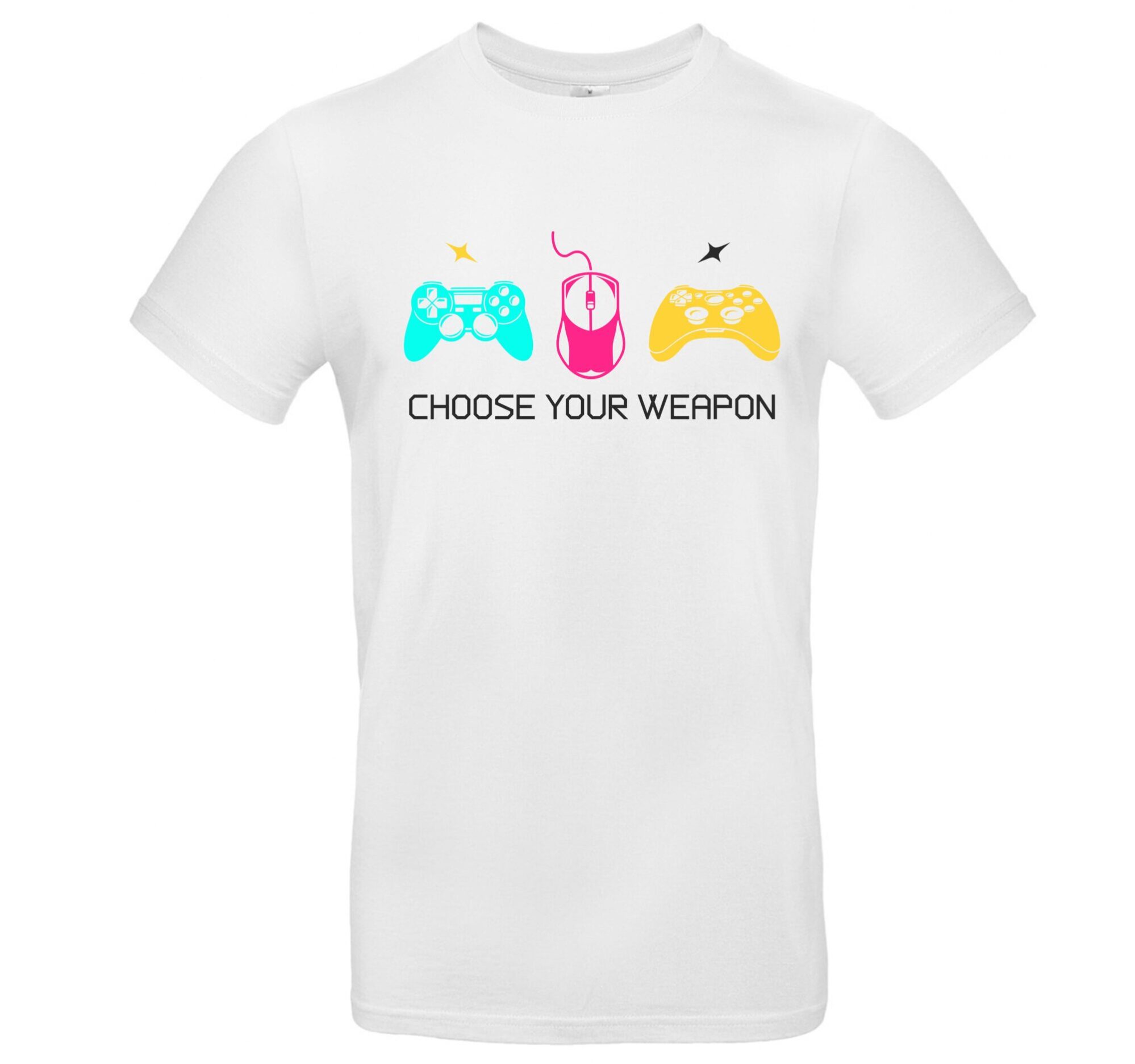 Gaming T-Shirt Choose Your Weapon – Gamer Shirt für Männer & Frauen – Unisex Funshirt für Zocker – Controller & Maus Motiv – Schwarz oder Weiß – Geschenk für Gamer 2 Zenless Zone Zero – Hoshimi Miyabi Peeker Sticker 2er Set – Anime & Gaming Design – UV-beständig & wasserfest
