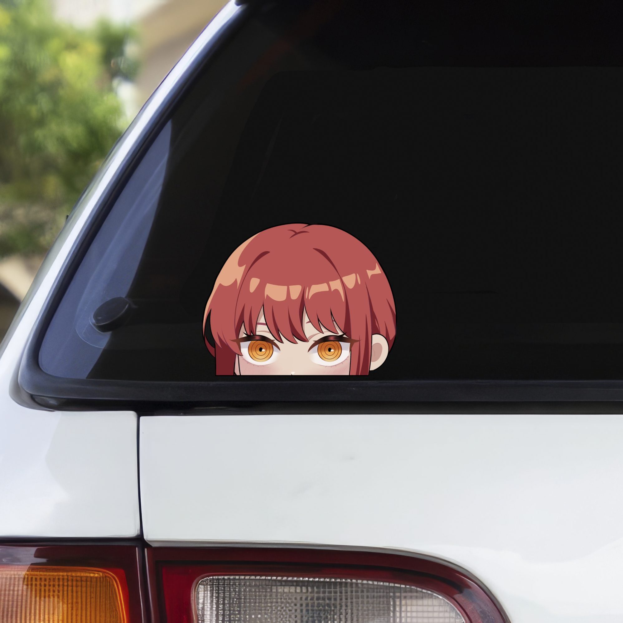 Makima Anime Peeker Aufkleber Set 2 Stück – Wetterfestes Vinyl – Ideal für Auto Laptop Motorrad – Für Otaku Manga Fans – Größe 12 x 9 4 cm 1 Makima Anime Peeker Aufkleber Set 2 Stück – Wetterfestes Vinyl – Ideal für Auto Laptop Motorrad – Für Otaku Manga Fans – Größe 12 x 9 4 cm