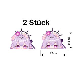Honkai Star Rail Peeker Autoaufkleber 2er Set ab 12 cm – Anime Otaku Sticker wasserfest & UV-beständig