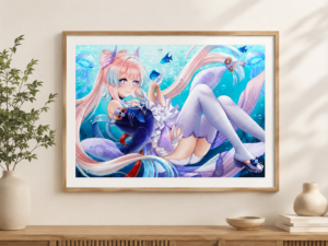 Kokomi Genshin Impact Fanart Poster – A5, A4 oder A3