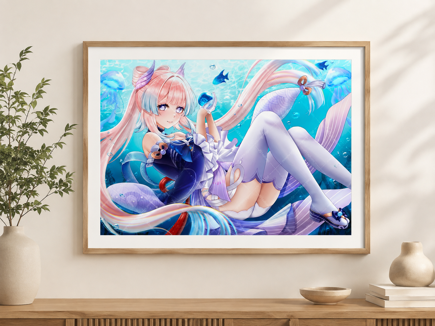 Kokomi Genshin Impact Fanart Poster – A5, A4 oder A3 1 Kokomi Genshin Impact Fanart Poster – A5, A4 oder A3
