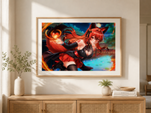 Kitsumi VTuber Poster – Originalcharakter von Kitsukami – A5 bis A3